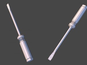 screwdriver  low poly 3D 모델
