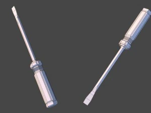 tournevis low poly Modèle 3D