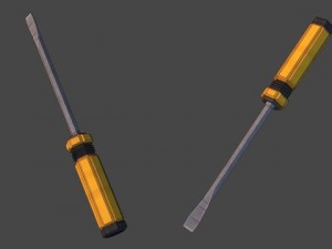 screwdriver  low poly 3D 모델