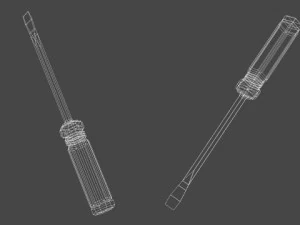 tournevis low poly Modèle 3D