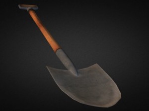 shovel  low poly 3Dモデル