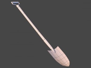 shovel  low poly 3Dモデル