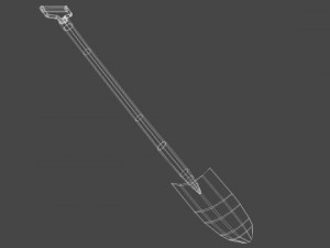 shovel  low poly 3Dモデル