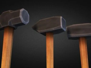 sledgehammers  low poly 3D Model