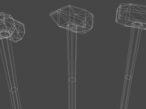 sledgehammers  low poly 3D Model