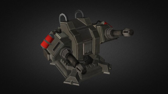 td flamer tower  low poly 3D Model .c4d .max .obj .3ds .fbx .stl .blend 