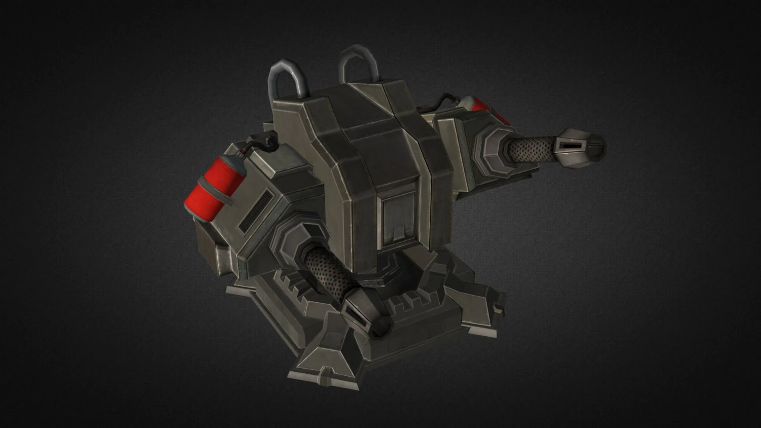 td flamer tower  low poly 3D Model .c4d .max .obj .3ds .fbx .stl .blend 