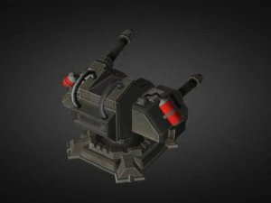 td flamer tower  low poly 3D Model