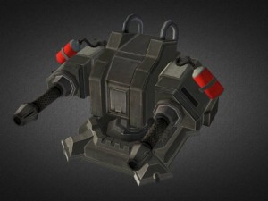 td flamer tower  low poly 3D Model