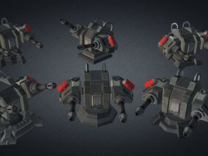 td flamer tower  low poly 3D Model