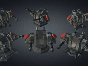 td flamer tower  low poly 3D Model