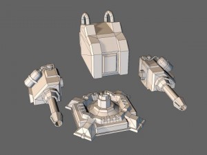 td flamer tower  low poly 3D Model