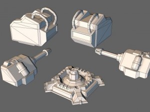 td flamer tower  low poly 3D Model