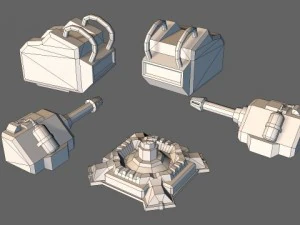 td flamer tower  low poly 3D Model