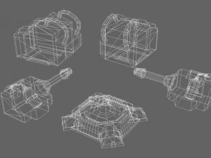td flamer tower  low poly 3D Model