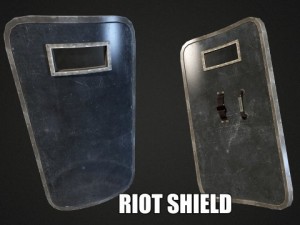 riot shield  low poly 3D-Modell