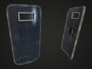 riot shield  low poly 3D 模型