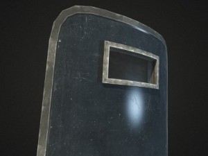 riot shield  low poly 3D 模型