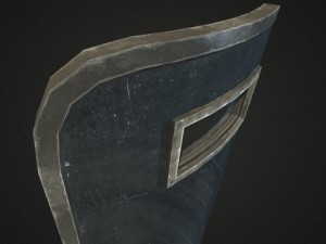 riot shield  low poly 3D 模型