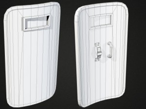 riot shield  low poly 3D 模型