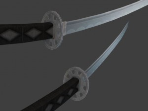 samurai swords Modelo 3D
