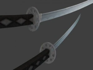 espadas de samurai Modelo 3D
