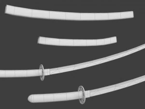 espadas de samurai Modelo 3D