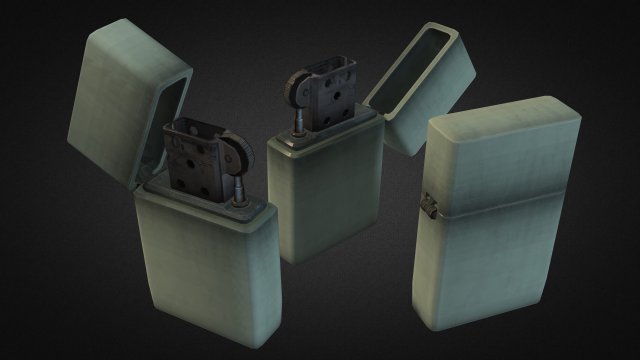 zippo lighter Model 3D .c4d .max .obj .3ds .fbx .stl .blend 