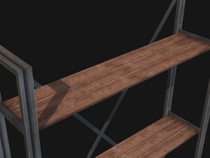 rustik shelf set Modello 3D