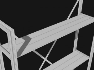 rustik shelf set Modello 3D