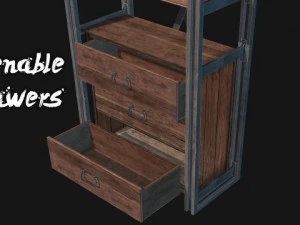 rustik shelf set 3D Model