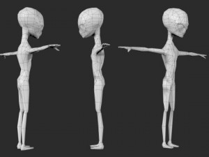 alien grey Modèle 3D