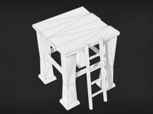 wood tower lvl 1 3D Model