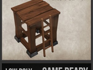 wood tower lvl 2 3D-Modell