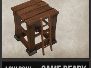 деревянная башня 2 ур. 3D Модель