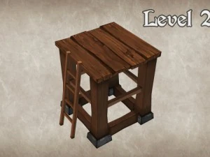 wood tower lvl 2 3D Model