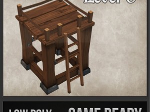 wood tower lvl 3 3D-Modell