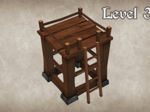 wood tower lvl 3 Modello 3D
