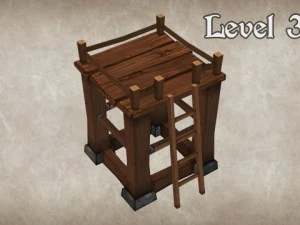 wood tower lvl 3 3D Model