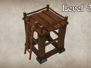 wood tower lvl 3 Modello 3D