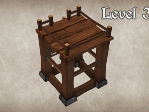 wood tower lvl 3 Modello 3D