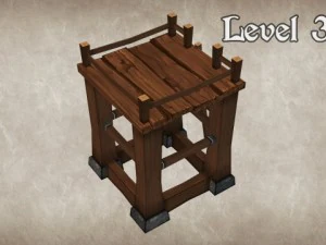 wood tower lvl 3 3D Model