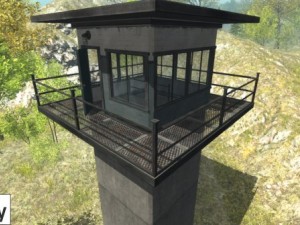 prison tower 3D मॉडल