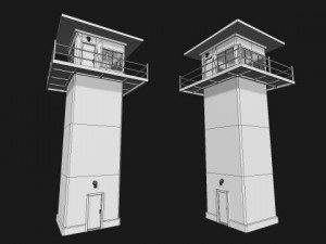prison tower 3D मॉडल