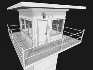 prison tower 3D मॉडल