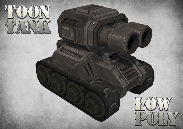 toon tank 3D Model .c4d .max .obj .3ds .fbx .stl .blend 