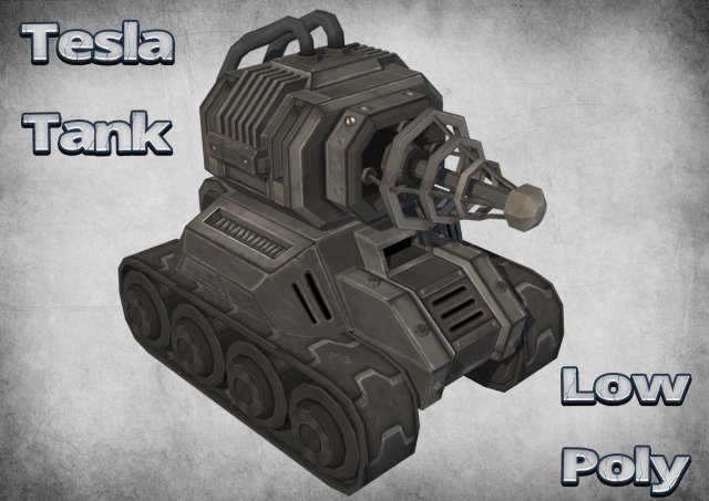 toon tesla tank Modelo 3D .c4d .max .obj .3ds .fbx .stl .blend 