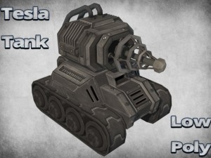 toon tesla tank 3D-Modell