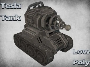 toon tesla tank 3D Model