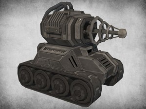 toon tesla tank Modelo 3D